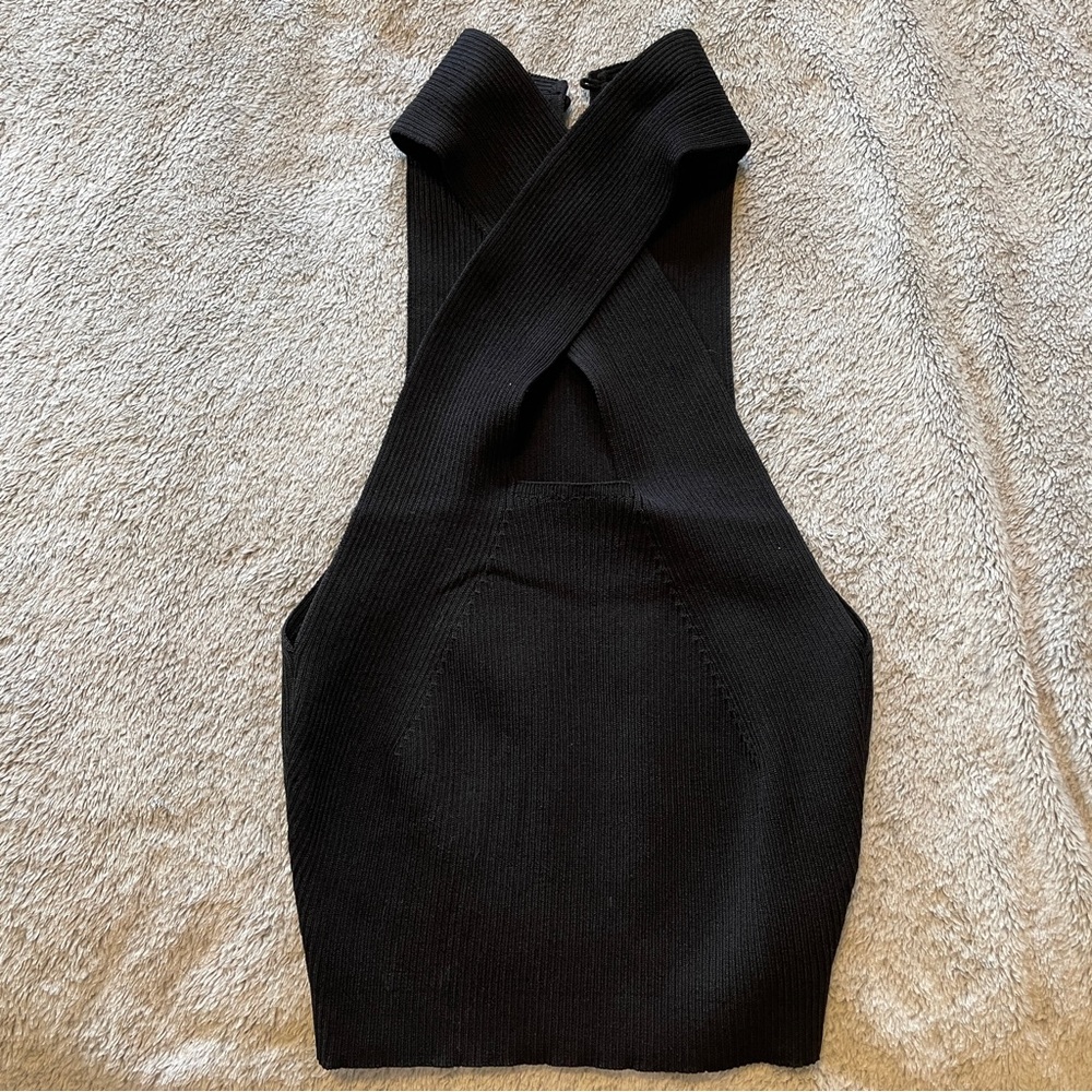 Petal + Pup - Black high neck top - Size L/XL